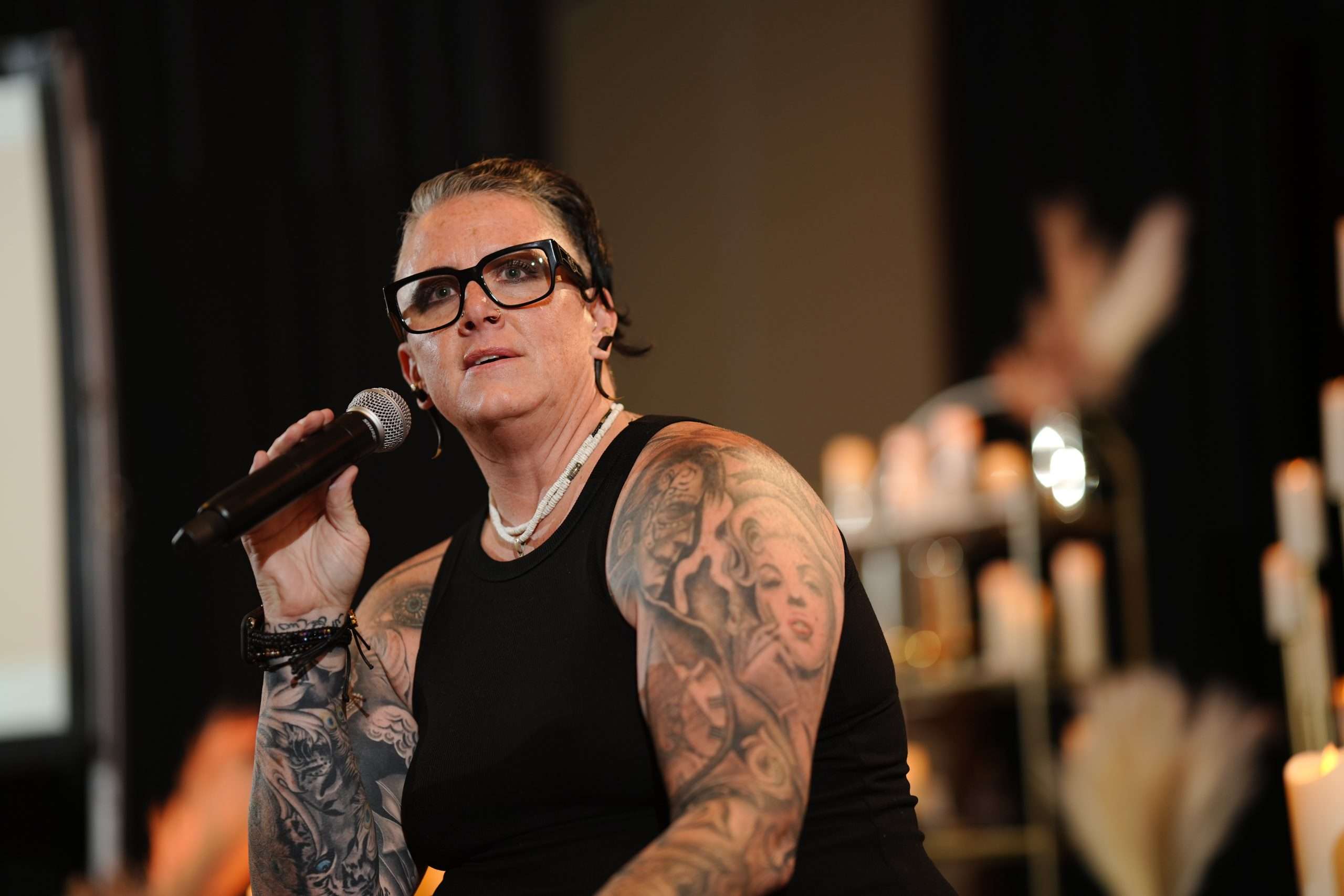 Jen Conkey on stage