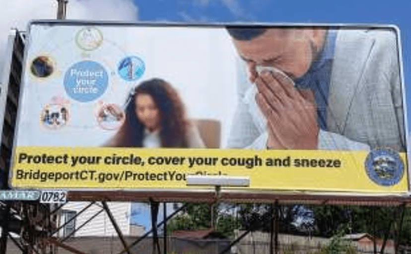 Protect Your Circle campaign billboard placement in Bridgeport, CT